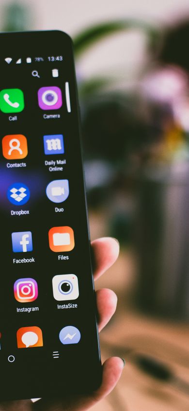 Student using mobile phone