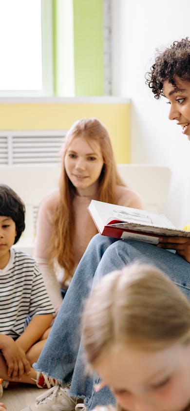 Parent using institution mobile app